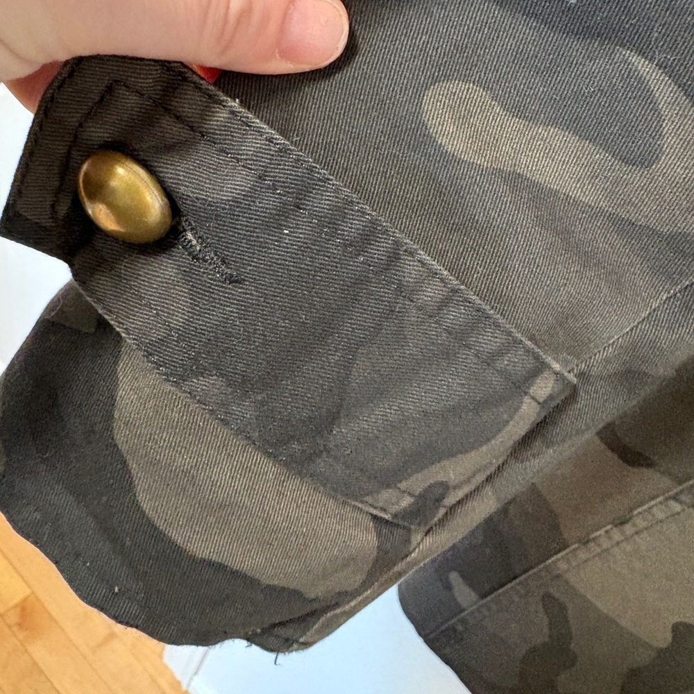 Vintage Y2K Camouflage Utility Jacket Military Grunge Aesthetic Medium Belt - Picture 8 of 15
